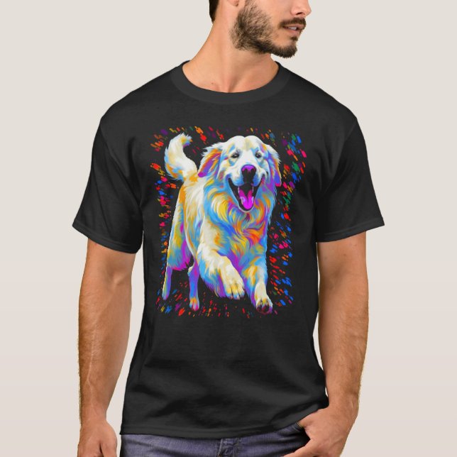 Cute Great Pyrenees Dog T Shirt (Framsida)