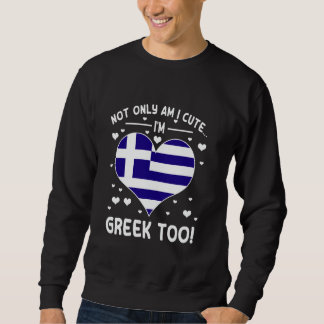 Cute Greece Roots Quote Grekiska flickor Women Gre Lång Ärmad Tröja