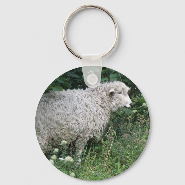 Cute Greedy Sheep EE Keychain Nyckelring (Framsida)