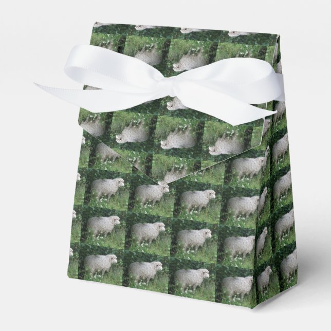 Cute Greedy Sheep Eing Favor Box Presentaskar (Framsidan Sidan)