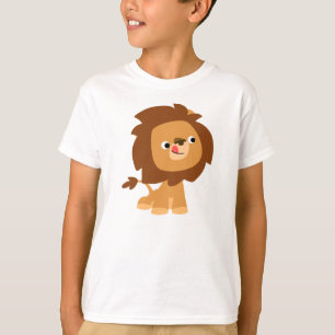 Cute Greedy Tecknad Lejon Children T-Shirt