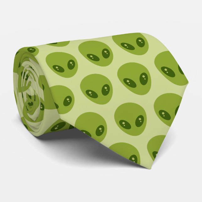 Cute Green Alien Heads Pattern Slips (Rullad)