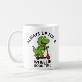 Cute Green Dinosaur Kaffemugg