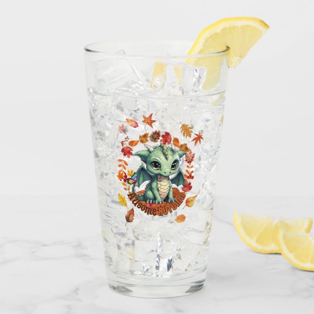 Cute Green Dragon “Autism Awesome Autumn” Design  Glaskopp (Bakside Is)