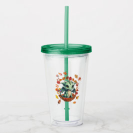 Cute Green Dragon “Autism Awesome Autumn” Design  Take Away Mugg