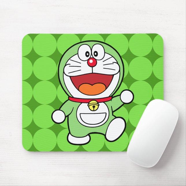 Cute Green Mini Doraemon Anime Musmatta (Med mus)