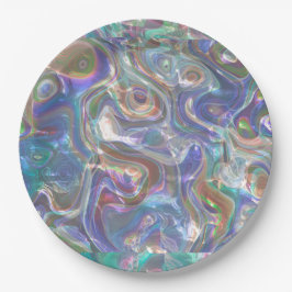 Cute Greenery Blue Abstrakt Marble Mönster
