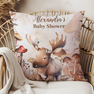 Cute Greenery Forest Animals Woodland Baby Shower Kudde