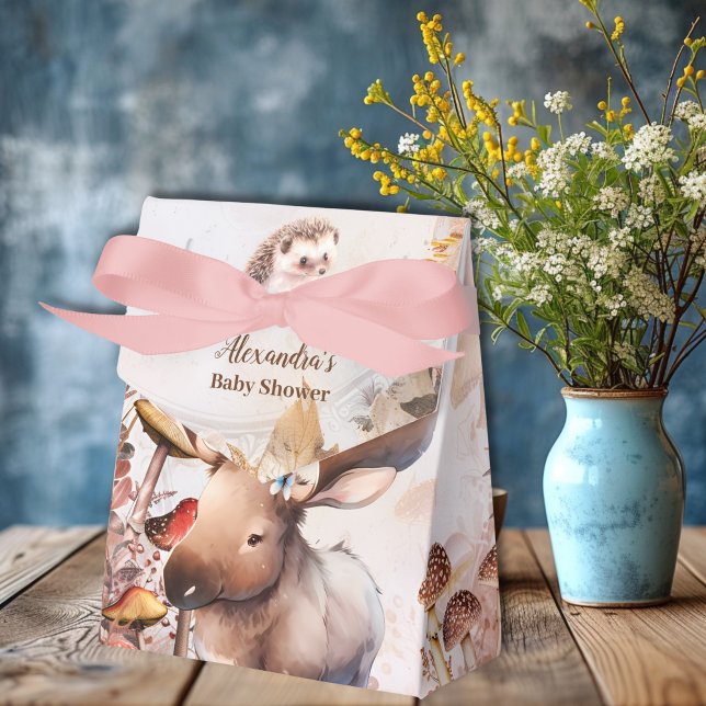 Cute Greenery Forest Animals Woodland Baby Shower Presentaskar (Skapare uppladdad)