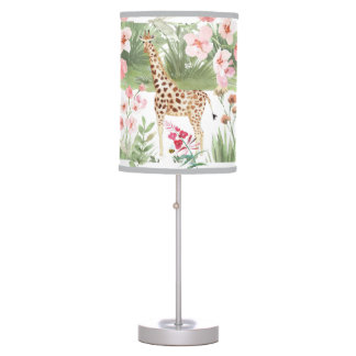 Cute greenery giraffe plantskola Lamp, Bord Lamp