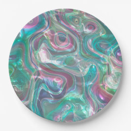 Cute Greenery Rosa Blue Abstrakt Marble Mönster