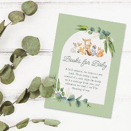 Cute Greenery Woodland Animals Bokar för Baby Tilläggskort