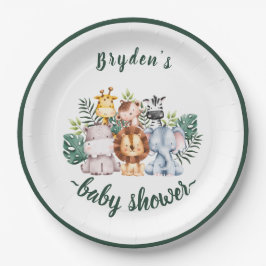 Cute Greenery Woodland Forest Animals Baby Shower