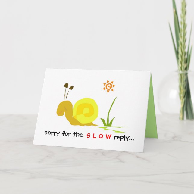 Cute Greeting Card med Snigel Kort (Framsida)