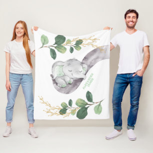 Cute Grey Guld Baby elev Boy Nursery Fleecefilt