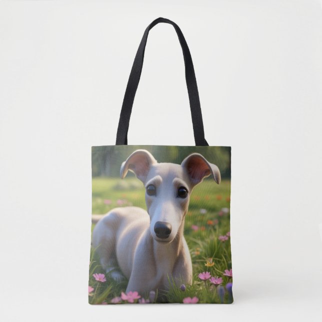 Cute Greyhound Hund-sortimentsblock Tygkasse (Framsida)