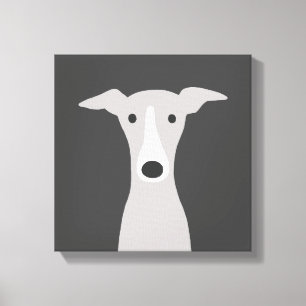 Cute Greyhound, italiensk Greyhound eller italiens Canvastryck