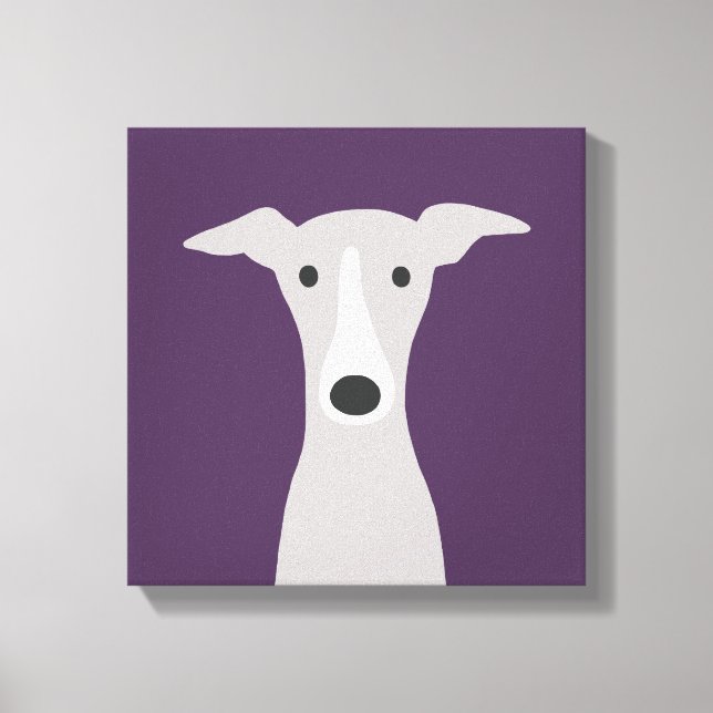 Cute Greyhound, italiensk Greyhound eller Whistrin Canvastryck (Framsida)