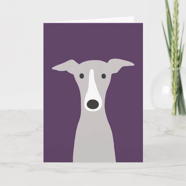 Cute Greyhound, italiensk Greyhound eller Whistrin Helgkort (Framsida)