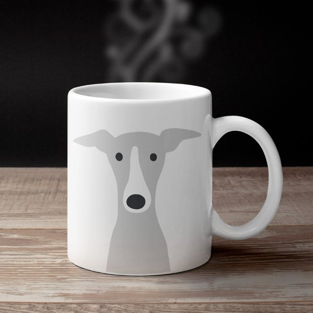 Cute Greyhound, italiensk Greyhound eller Whistrin Kaffemugg (Skapare uppladdad)