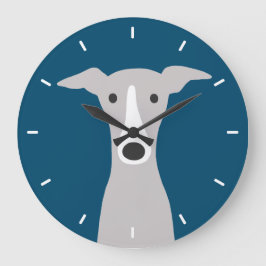 Cute Greyhound Italy Greyhound eller Whistring Hun Stor Klocka