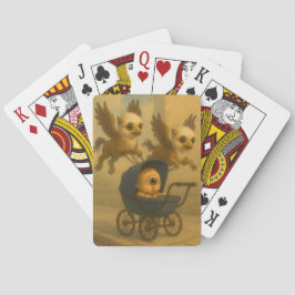 Cute Griffins & Baby Cyclops Mythology Fantasy Art Casinokort