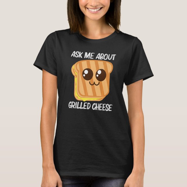 Cute Grilled Cheese For Men Women Toast Bread T Shirt (Framsida)