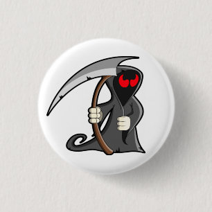 Cute Grim Reaper Halloween Friendly Death Knapp