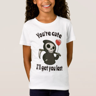 Cute Grim Reaper med romantiskt hjärta T Shirt