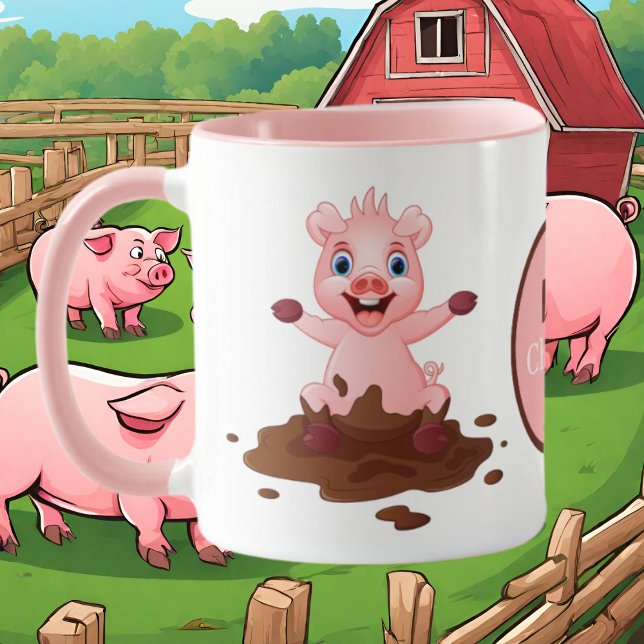 Cute gris älskare monogram Mugg (Skapare uppladdad)