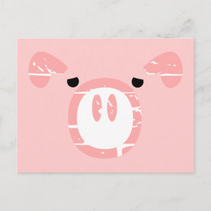 Cute Gris Ansikte illusion. Vykort