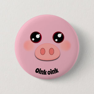 Cute gris ansikte knapp