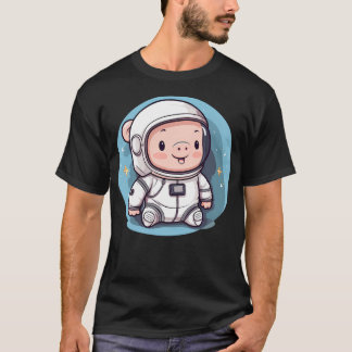 Cute Gris astronaut i rymden T Shirt