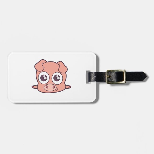 Cute gris bagagebricka (Horisontell Framsida)