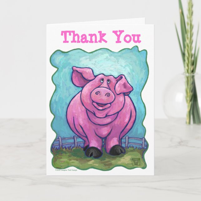 Cute Gris Birthay Party Tack (Framsida)