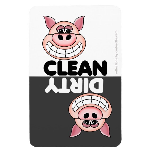 Cute Gris Dishwasher Magnet (Vertikal)