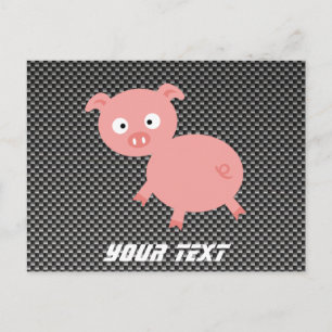Cute Gris. Faux Carbon Fiber Vykort