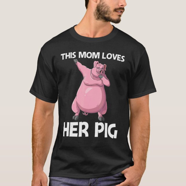 Cute Gris för boskap i Mamma Mor T Shirt (Framsida)
