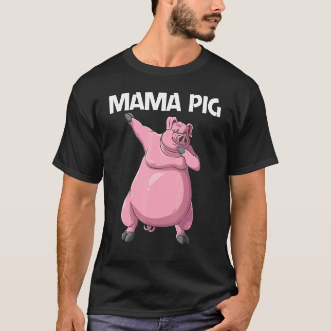Cute Gris för kvinnor i Mamma djurfoder T Shirt (Framsida)