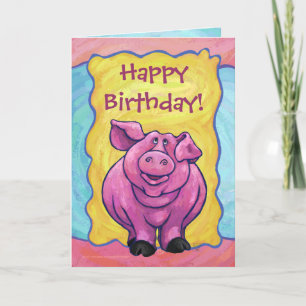 Cute Gris Grattis på födelsedagen Kort