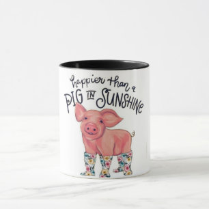 Cute Gris/Happier än A Gris i solskenet Mugg