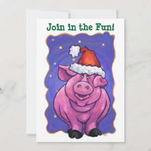 Cute Gris Julfest Inbjudan