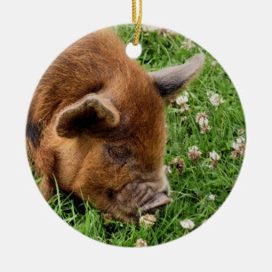 CUTE GRIS JULGRANSPRYDNAD KERAMIK