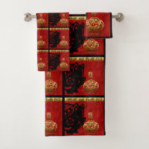 Cute Gris kinesisk år Zodiac Birthday Bath Set