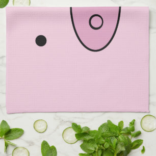 Cute Gris, Little Pig, Piggy, Rosa Gris, Farm Anim Kökshandduk