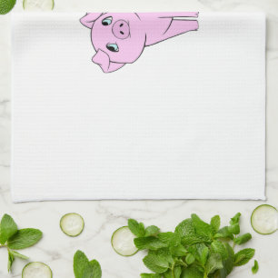 Cute Gris, Little Pig, Piggy, Rosa Gris, Farm Anim Kökshandduk