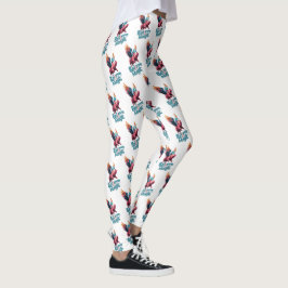 Cute Gris med färglöst vingar | Tro på magiska pro Leggings