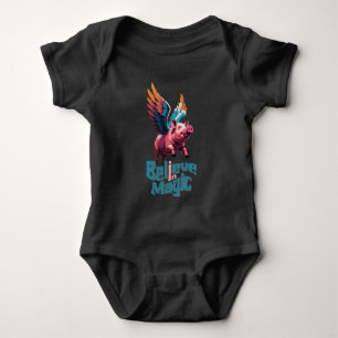 Cute Gris med färglöst vingar Tro på magiska pro T Shirt