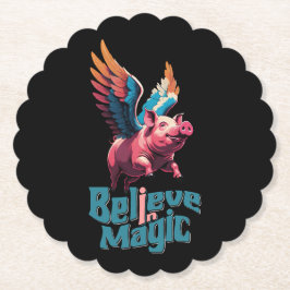 Cute Gris med färglöst vingar | Tro på magiska pro Underlägg Papper