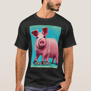 Cute Gris Piggie Oink Oink_10 T Shirt